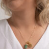 Colar folheado em ouro 18k Signo de Câncer - Quartzo Verde - Image 4