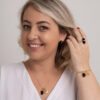 Colar folheado em ouro 18k Signo de Capricórnio - Obsidiana - Image 5