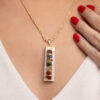 Colar Entrelaçado 7 Chakras folheado em ouro 18k