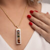 Colar Entrelaçado 7 Chakras folheado em ouro 18k - Image 4