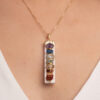 Colar 7 Chakras folheado em ouro 18k