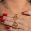Conjunto Choker Citrino + Colar Seja Luz folheado em ouro 18k