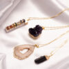 Kit 4 Colares Pedras de Poder folheados em ouro 18k