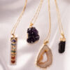 Kit 4 Colares Pedras de Poder folheados em ouro 18k - Image 3