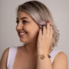 Pulseira Ametista com Pingente Seja Luz folheada em ouro 18k - Image 3