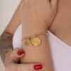 Pulseira Citrino com Pingente Seja Luz folheada em ouro 18k