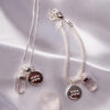 Kit 2 Peças Signo de Aquário - Pulseira + Colar Cristal folheado em prata