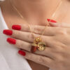 Kit 2 Peças Signo de Áries - Pulseira + Colar Jaspe Vermelha folheado em ouro 18k - Image 2
