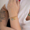Pulseira folheada em ouro 18k Signo de Câncer - Quartzo Verde - Image 2
