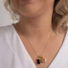 Colar folheado em ouro 18k Signo de Capricórnio - Obsidiana - Image 3