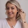 Pulseira folheada em prata Signo de Capricórnio - Obsidiana - Image 3