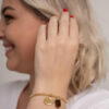 Kit 2 Peças Signo de Gêmeos - Pulseira + Colar Olho de Tigre folheado em ouro 18k - Image 2