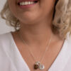 Kit 2 Peças Signo de Gêmeos - Pulseira + Colar Olho de Tigre folheado em prata - Image 4