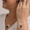 Kit 2 Peças Signo de Gêmeos - Pulseira + Colar Olho de Tigre folheado em prata - Image 3