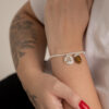 Pulseira folheada em prata Signo de Leão - Olho de Tigre