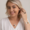 Pulseira folheada em prata Signo de Leão - Olho de Tigre - Image 3