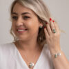 Pulseira folheada em prata Signo de Libra - Quartzo Verde - Image 3