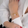 Pulseira Coleção Amor de Mãe Quartzo Rosa + 2 Meninos folheado em ouro 18k - Image 2