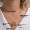 Colar folheado em ouro 18k Signo de Câncer - Quartzo Verde - Image 2