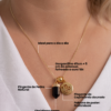 Colar folheado em ouro 18k Signo de Capricórnio - Obsidiana - Image 2