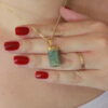 Colar Água Marinha folheada em ouro 18k