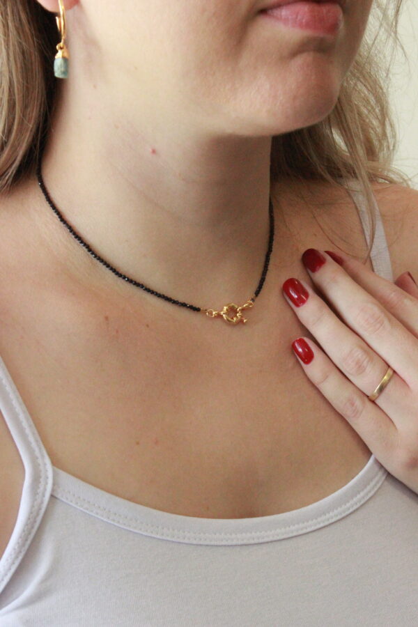 Choker Esfera Obsidiana Negra