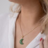 Colar Lua Quartzo Verde folheado em ouro 18k - Image 2