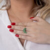 Colar Lua Quartzo Verde folheado em ouro 18k